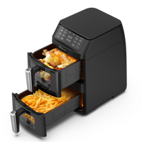 Bolkani Double Stack Air Fryer 11 L – 2 Chambers, 2500 W, Dual Interior Lighting