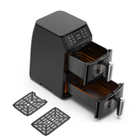 Bolkani Double Stack Air Fryer 11 L – 2 Chambers, 2500 W, Dual Interior Lighting