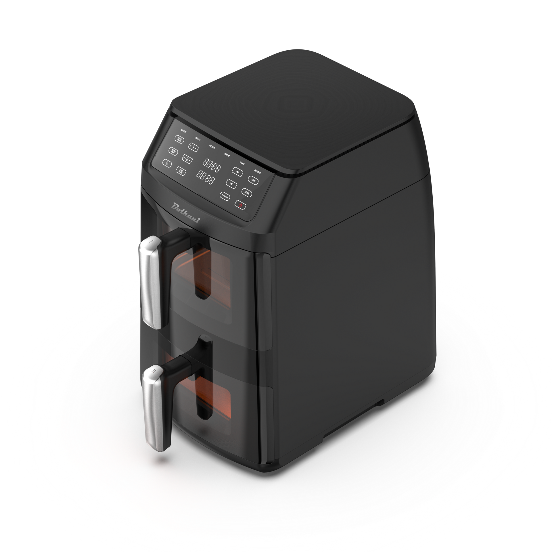 Bolkani Double Stack Air Fryer 11 L – 2 Chambers, 2500 W, Dual Interior Lighting