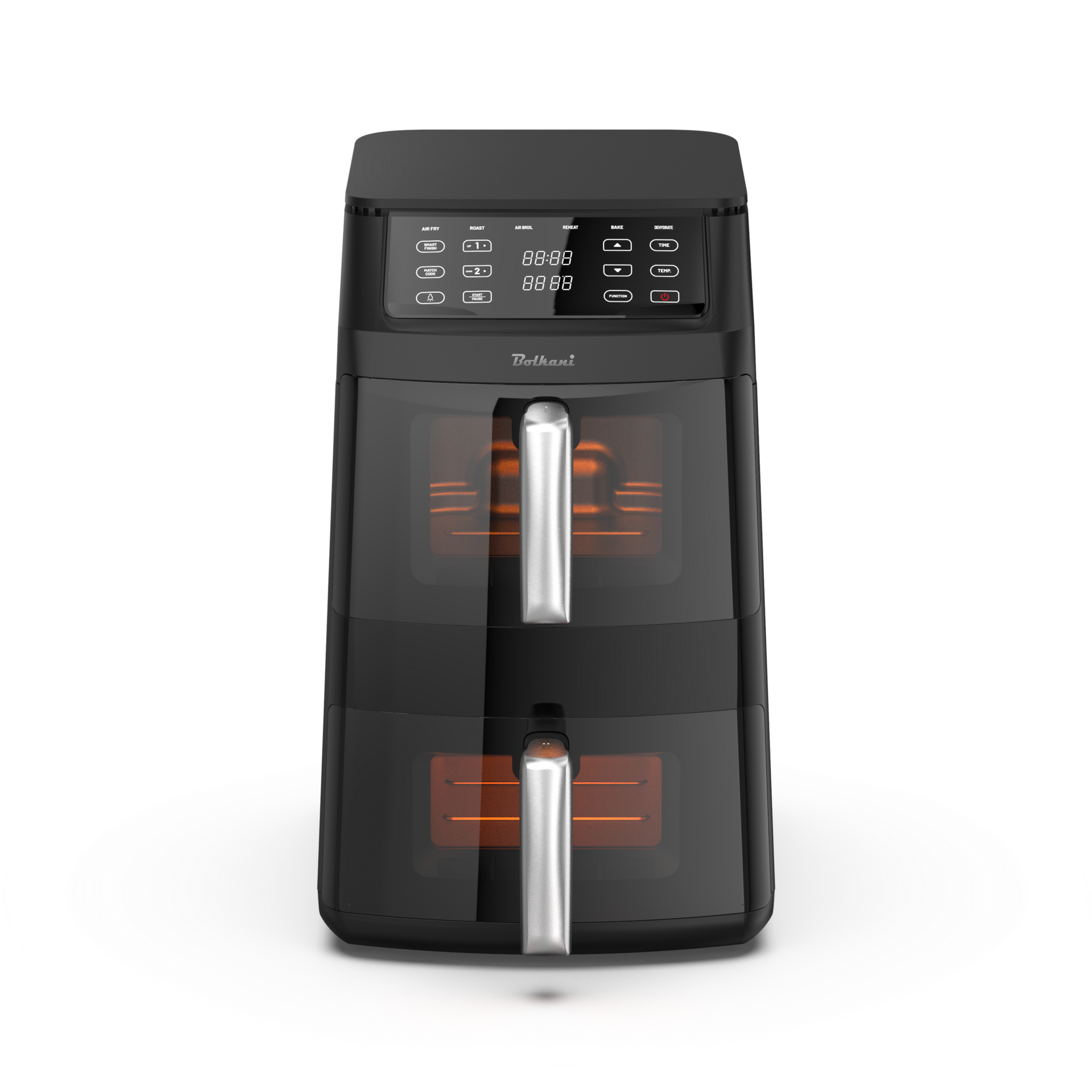 Bolkani Double Stack Air Fryer 11 L – 2 Chambers, 2500 W, Dual Interior Lighting