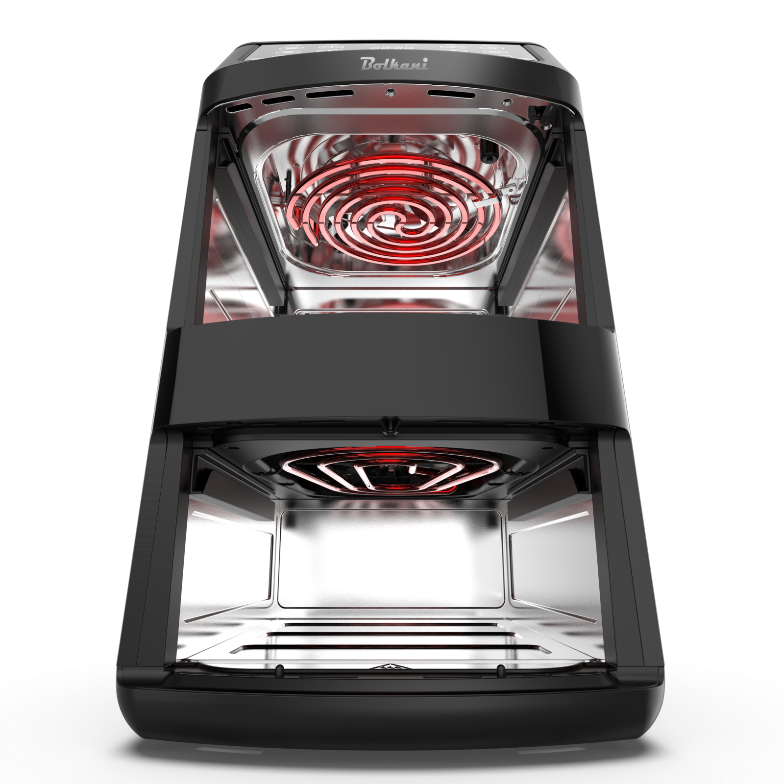 Bolkani Double Stack Air Fryer 11 L – 2 Chambers, 2500 W, Dual Interior Lighting