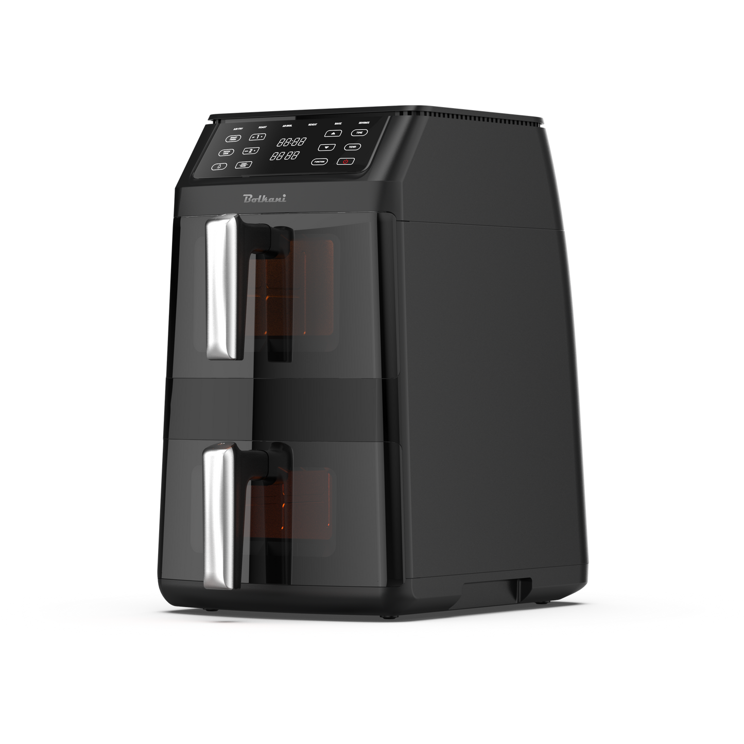 Bolkani Double Stack Air Fryer 11 L – 2 Chambers, 2500 W, Dual Interior Lighting