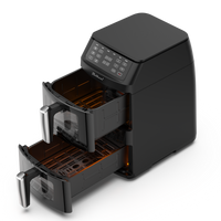 Bolkani Double Stack Air Fryer 11 L – 2 Chambers, 2500 W, Dual Interior Lighting