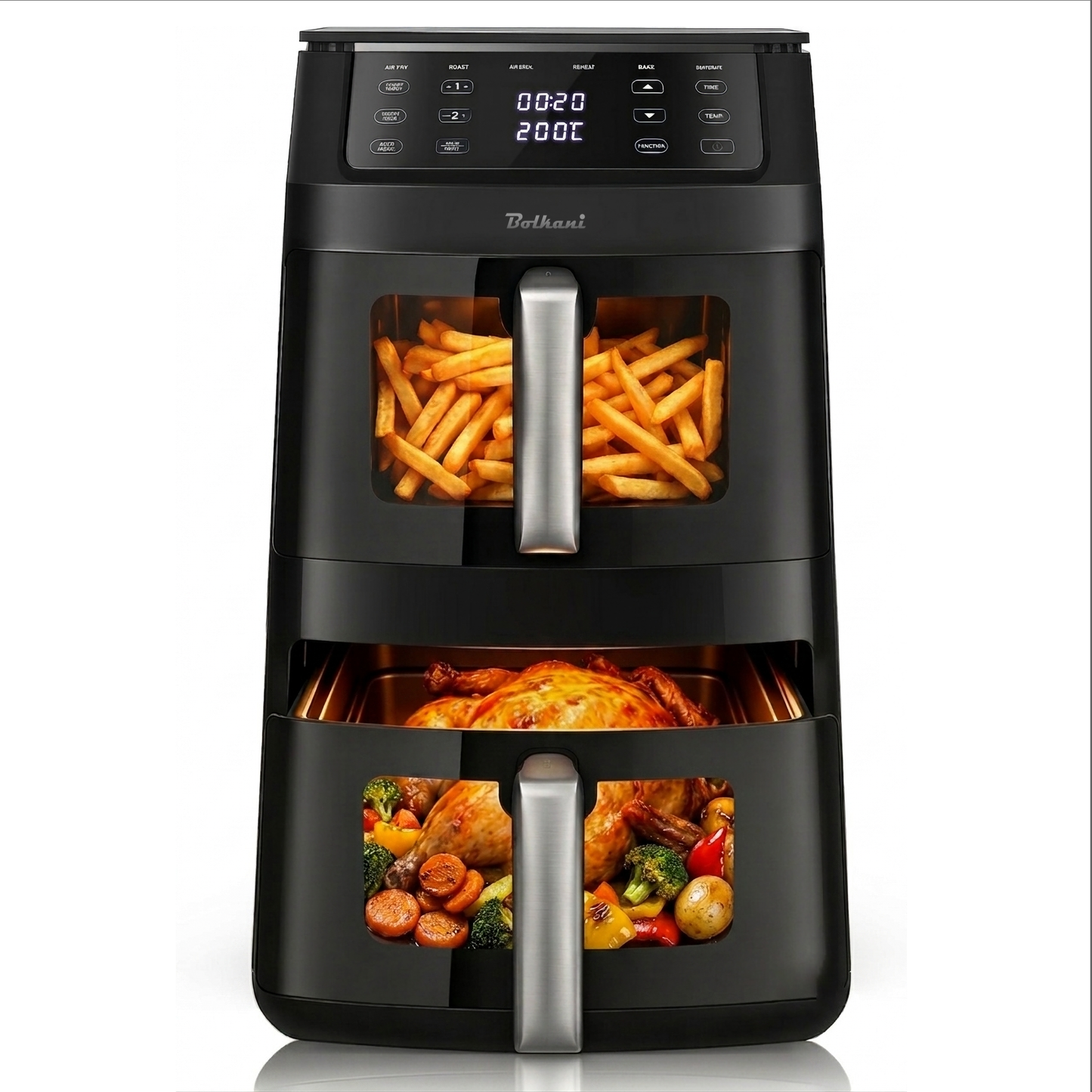 Bolkani Double Stack Heißluftfritteuse 11 L