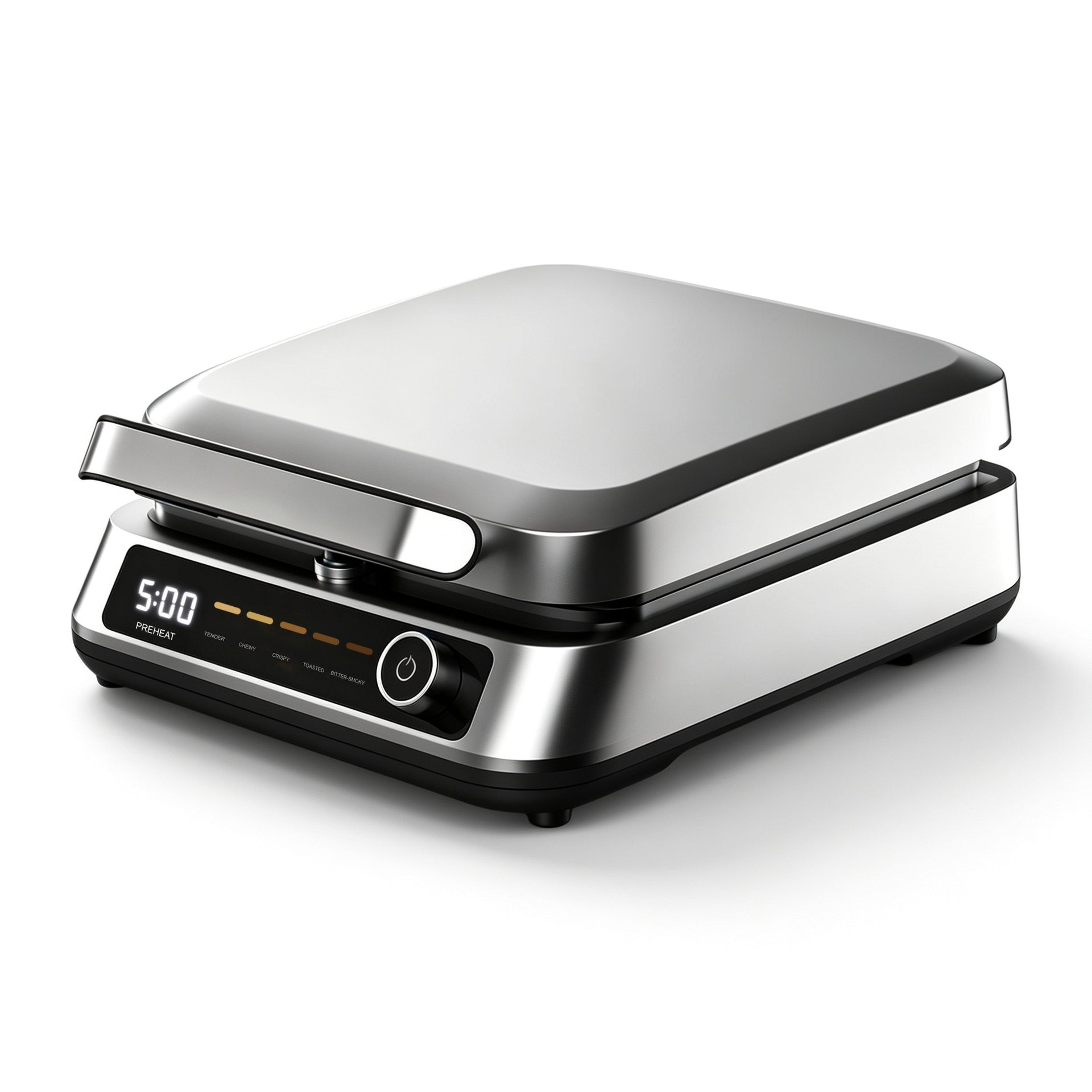Bolkani Digital Waffle Maker for 4 Waffles, 1400W Non-Stick