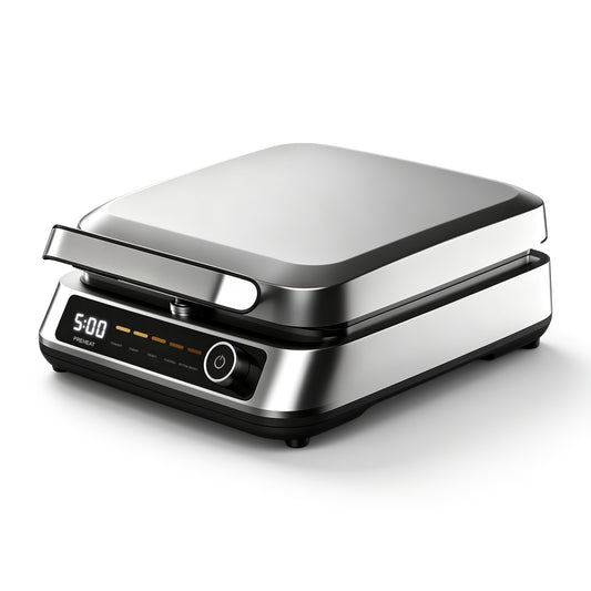 Bolkani Digital Waffle Maker for 4 Waffles, 1400W Non-Stick