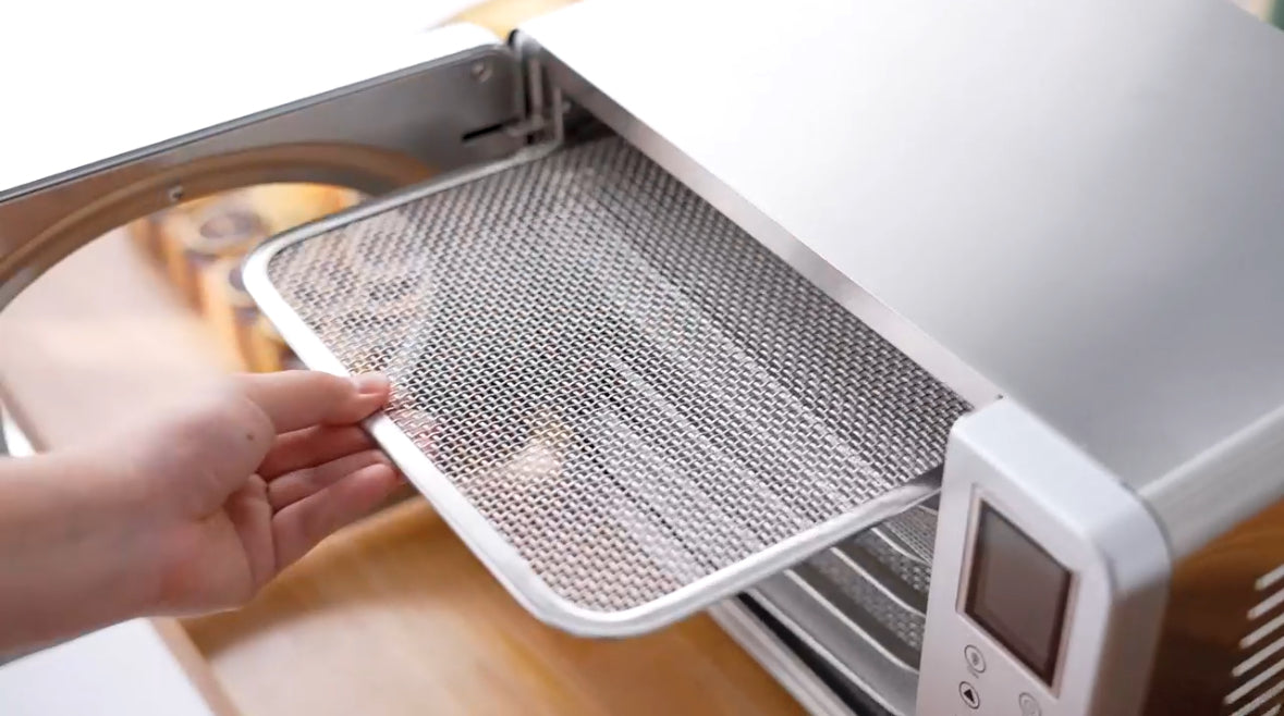 Bolkani Stainless Steel Food Dehydrator, 6 Dehydrating Trays, 500W, LED Display. 