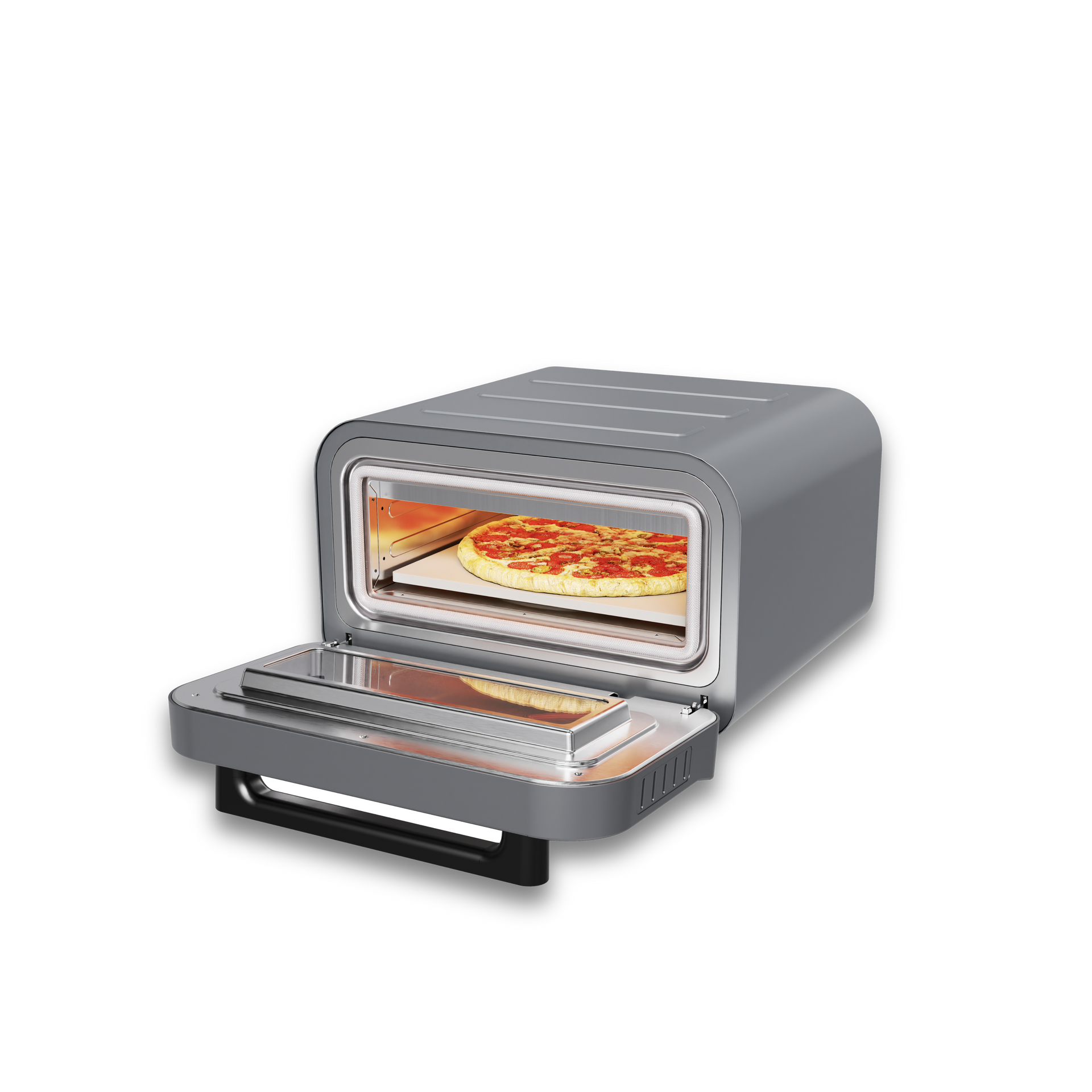 BOLKANI Electric Pizza Oven up to 450°C with Pizza Stone &amp; Pizza Peel 