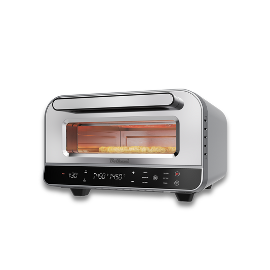BOLKANI Electric Pizza Oven up to 450°C with Pizza Stone &amp; Pizza Peel 