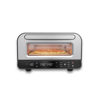 BOLKANI Electric Pizza Oven up to 450°C with Pizza Stone &amp; Pizza Peel 