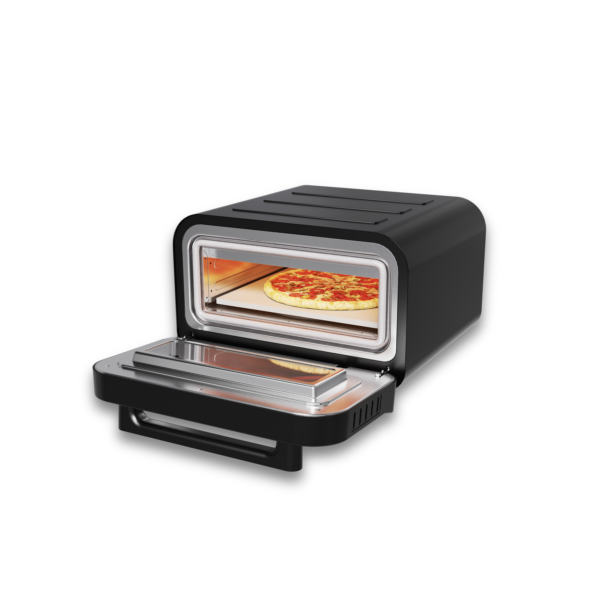 BOLKANI Electric Pizza Oven up to 450°C with Pizza Stone &amp; Pizza Peel 