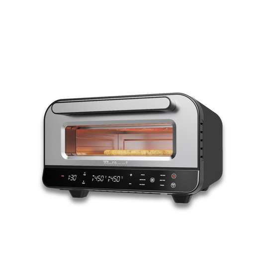 BOLKANI Electric Pizza Oven up to 450°C with Pizza Stone &amp; Pizza Peel 